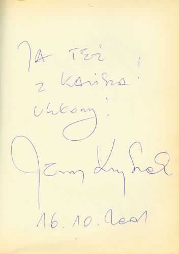 Autograf Jerzego Kryszaka