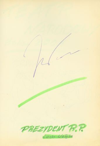Autograf Prezydenta RP Lecha Wałęsy