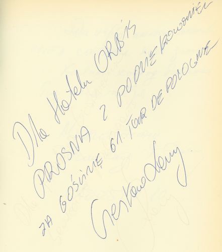Autograf kolarza Czesława Langa
