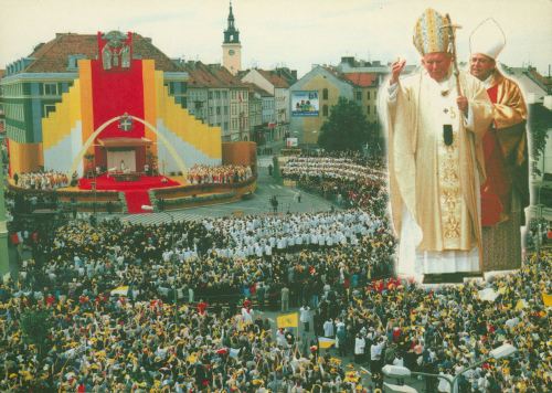 Pocztówka z wizyty Ojca Świętego Jana Pawła II