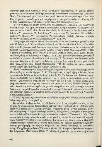 Informacja na temat badań Karola Stadtmüllera nad polskim językiem technicznym